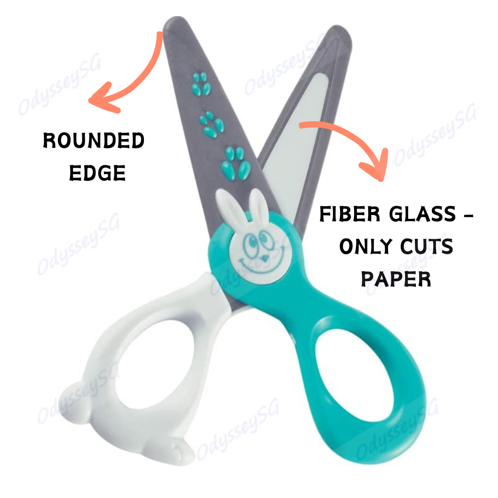 MAPED KIDICUT Toddler children kids Safety scissors - 12cm -Fiber glass blades - Age 2+ and above