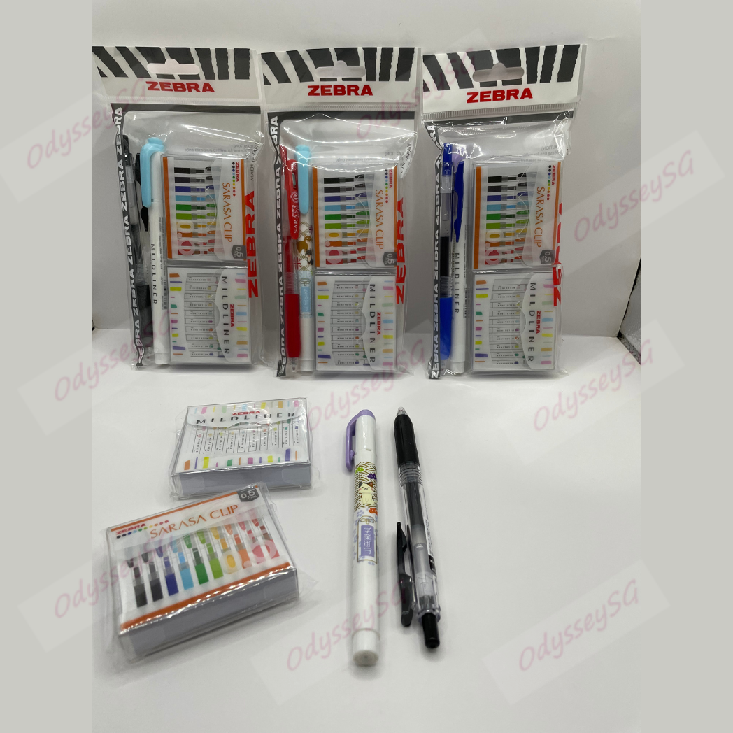 Zebra Limited Edition Gift Pack – Sarasa Clip Pen, Mildliner & Memo Pads