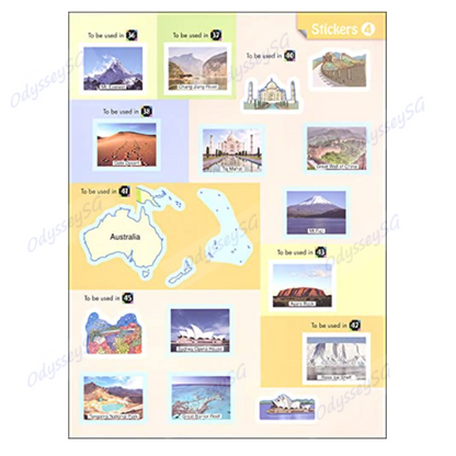 Kumon - World Geography Sticker Activity Book - Age 5 and above