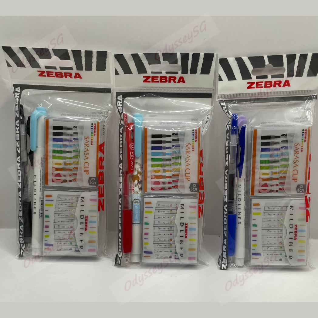 Zebra Limited Edition Gift Pack – Sarasa Clip Pen, Mildliner & Memo Pads