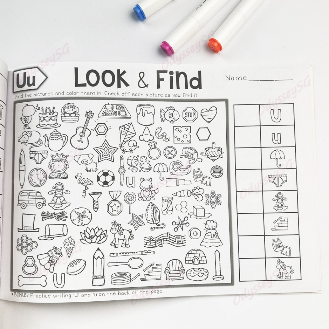 Look and Find Children Activity Book - Search Color - 48 Page | Visual Search Preschool Activity