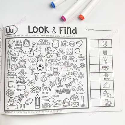 Look and Find Children Activity Book - Search Color - 48 Page | Visual Search Preschool Activity