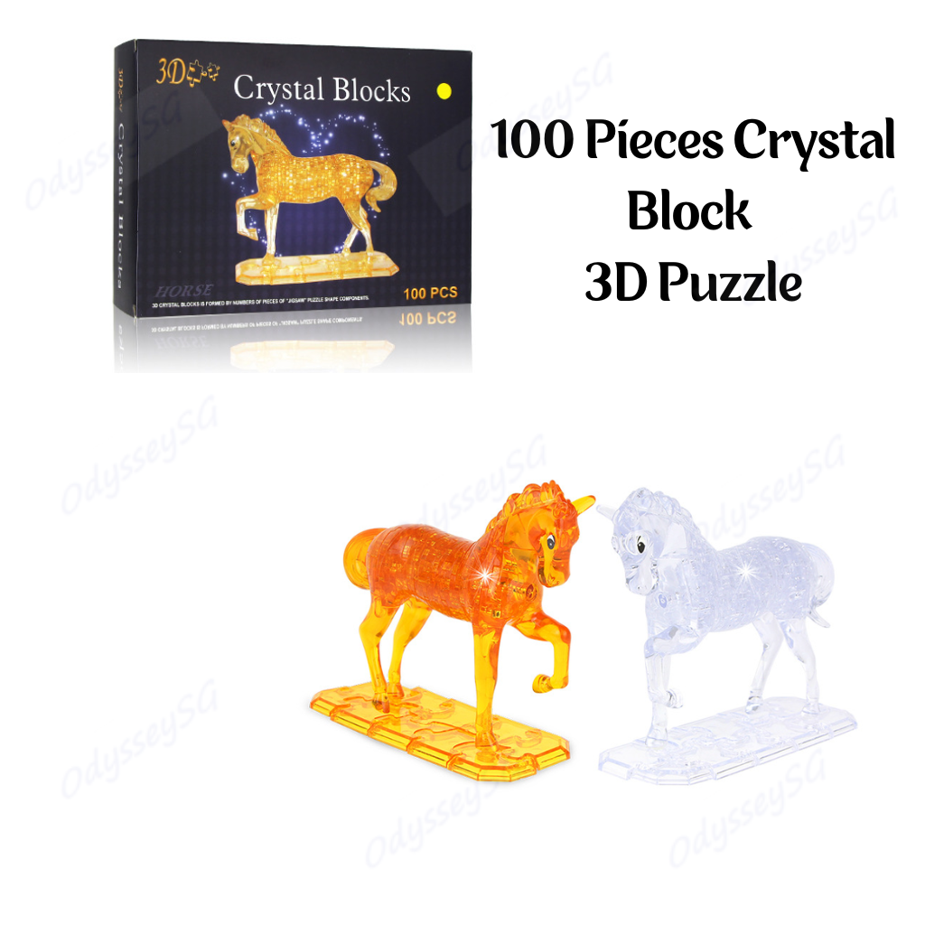 3D Crystal Puzzle - Horse - 100 Pcs Jigsaw Puzzle