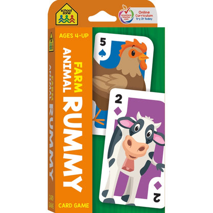 Animal Farm Rummy Flashcard Game - Matching Sorting Counting games - Age 4 and up