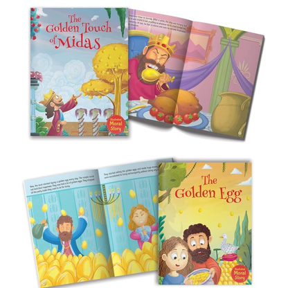 Illustrated Classic Moral Stories Collection (Pack of 10 Books ) | Timeless Treasures Bedtime Story Books for Kids  | llustrated Storybooks for Ages 3–6