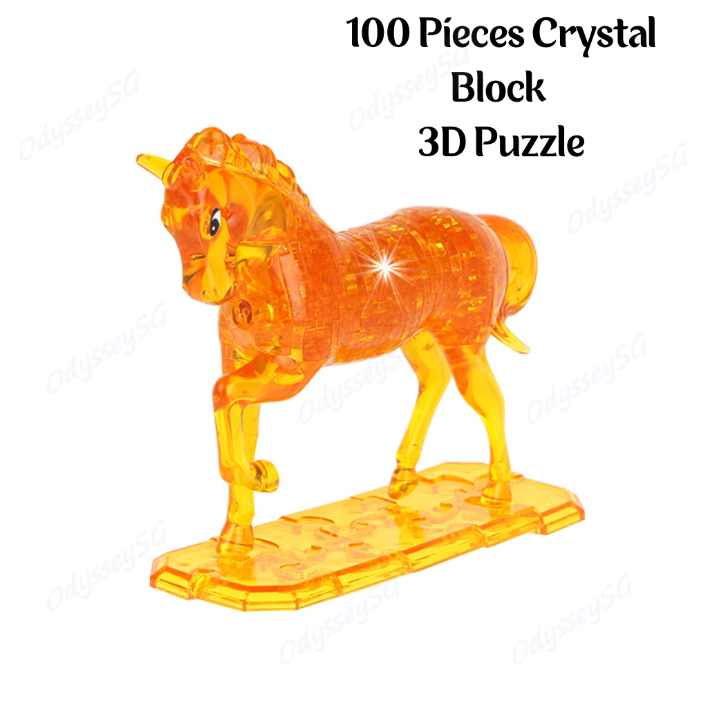 3D Crystal Puzzle - Horse - 100 Pcs Jigsaw Puzzle