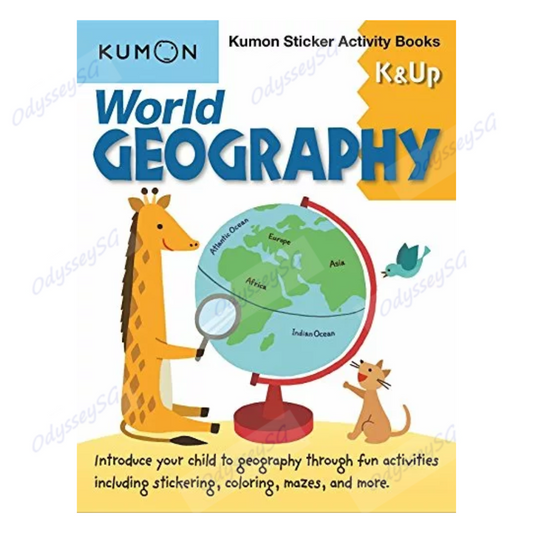 Kumon - World Geography Sticker Activity Book - Age 5 and above