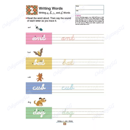 Kumon My Book of Cursive: Writing Words - Age 6 - 8