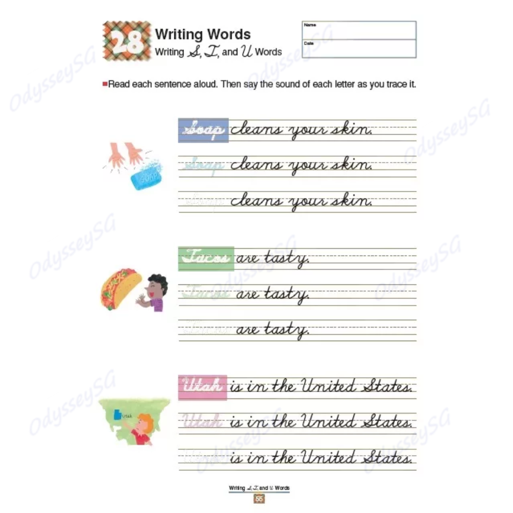 Kumon My Book of Cursive: Writing Words - Age 6 - 8