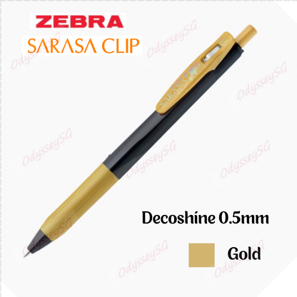 Zebra Sarasa Clip Pen Decoshine 0.5mm - 10 Metallic colors [ 100% Authentic] - Glitter Pens