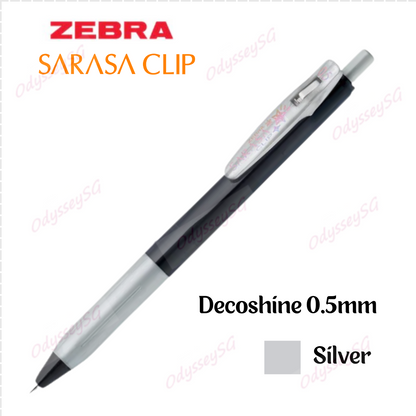Zebra Sarasa Clip Pen Decoshine 0.5mm - 10 Metallic colors [ 100% Authentic] - Glitter Pens