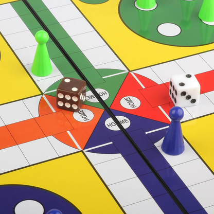 Magnetic Ludo Board Game Set | Foldable Travel Game for Kids & Adults | 2–4 Players | Ages 6+