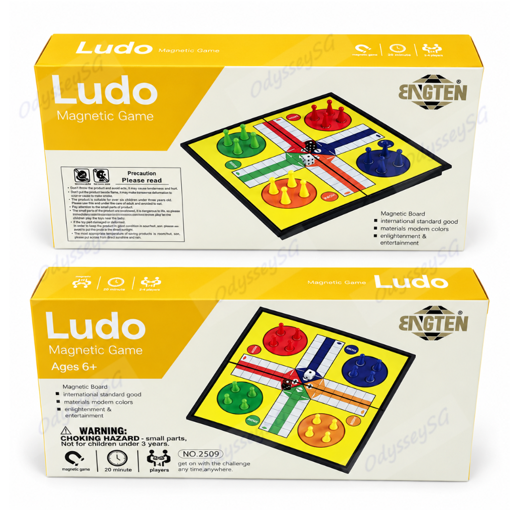 Magnetic Ludo Board Game Set | Foldable Travel Game for Kids & Adults | 2–4 Players | Ages 6+