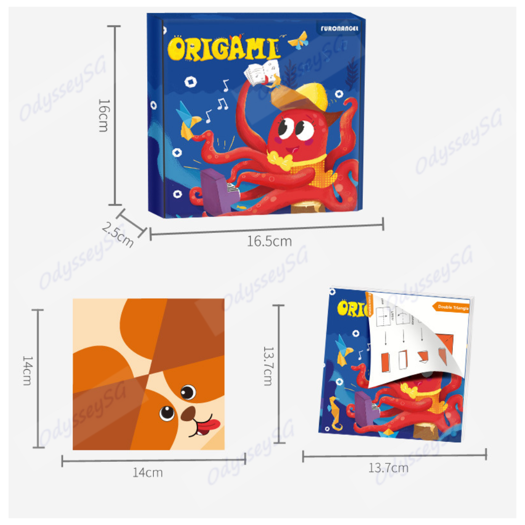 Origami Paper Kit - 54 Designs, 108 Sheets | Folding Paper DIY Craft Origami Activity for kids