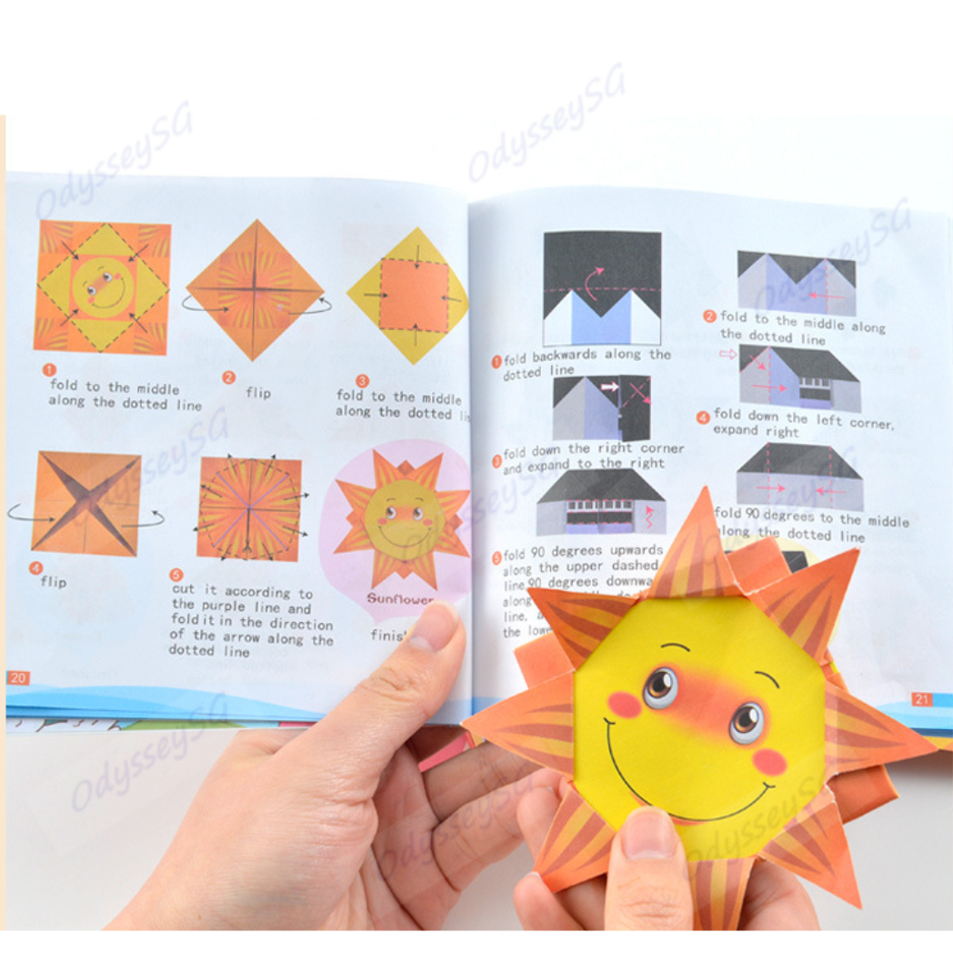 Origami Paper Kit - 54 Designs, 108 Sheets | Folding Paper DIY Craft Origami Activity for kids