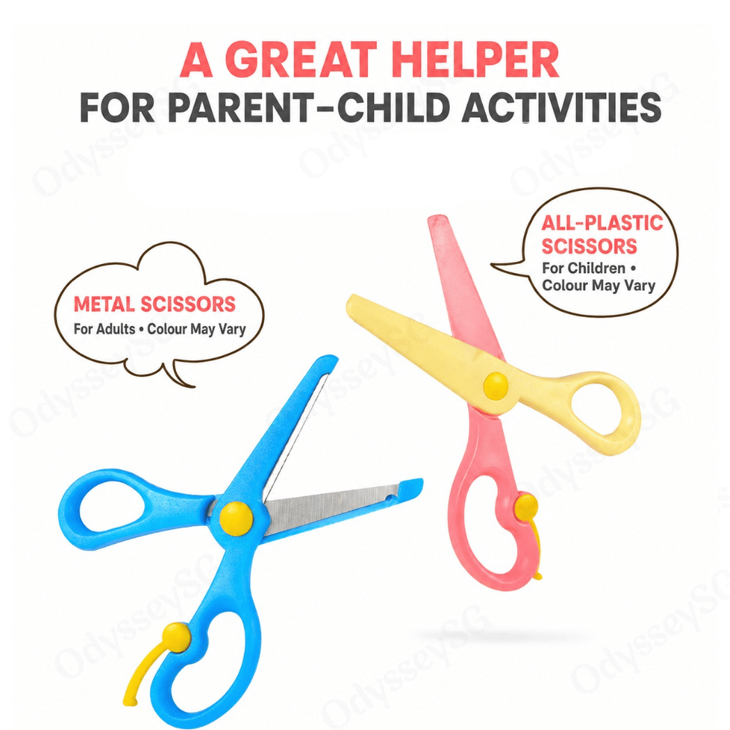 Montessori Inspired Children Paper Cutting Craft Set for Toddlers – Safe Scissors, Fun Educational  Age 2-6