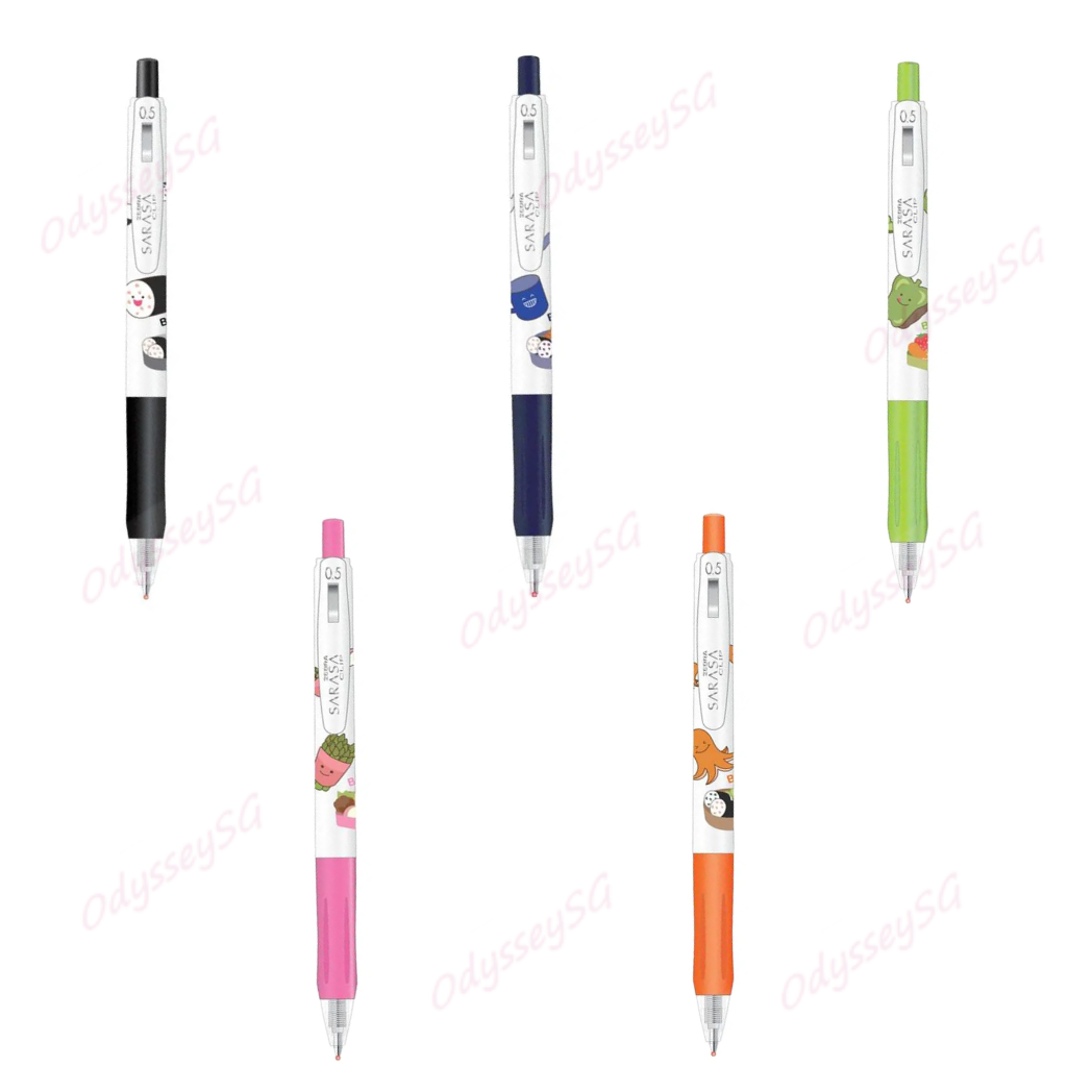 Zebra Sarasa Clip Bento Edition Gel Pens - LIMITED EDITION - 5 PC PACK - 2 DESIGNS AVAILABLE