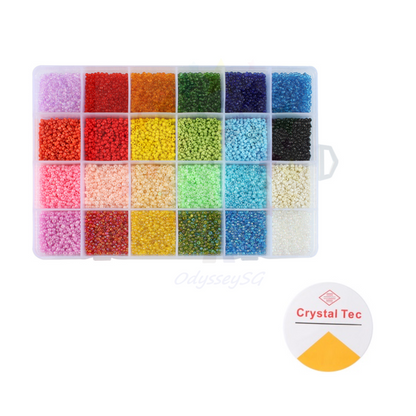 2mm Seed Beads Set – 16,800Pcs Tiny Glass Beads for DIY Jewelry Making Kit , Bracelet , Necklace Beads, Craft Beading Supplies for Kids & Adults