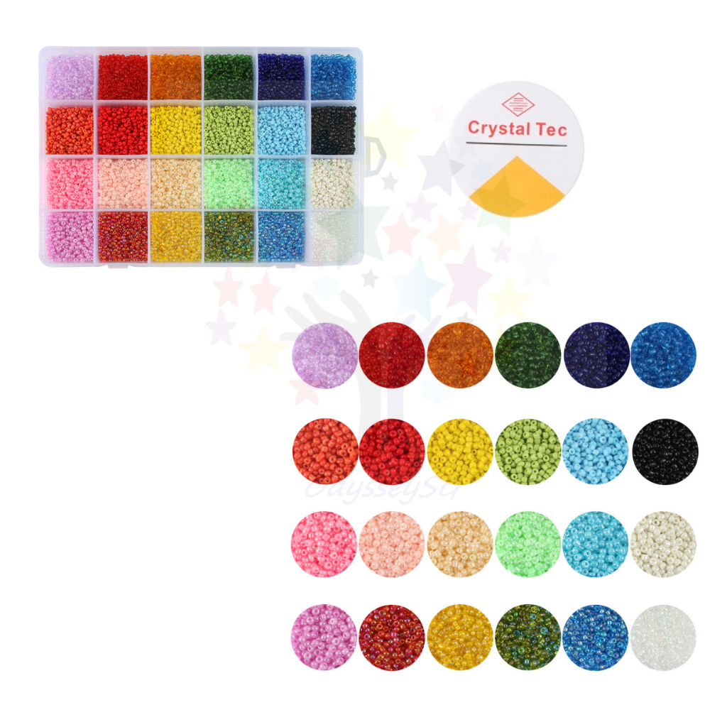 2mm Seed Beads Set – 16,800Pcs Tiny Glass Beads for DIY Jewelry Making Kit , Bracelet , Necklace Beads, Craft Beading Supplies for Kids & Adults