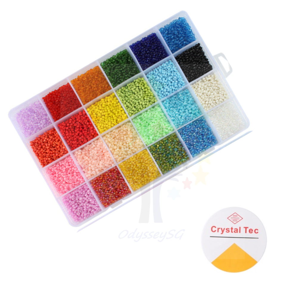 2mm Seed Beads Set – 16,800Pcs Tiny Glass Beads for DIY Jewelry Making Kit , Bracelet , Necklace Beads, Craft Beading Supplies for Kids & Adults