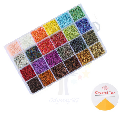 2mm Seed Beads Set – 16,800Pcs Tiny Glass Beads for DIY Jewelry Making Kit , Bracelet , Necklace Beads, Craft Beading Supplies for Kids & Adults