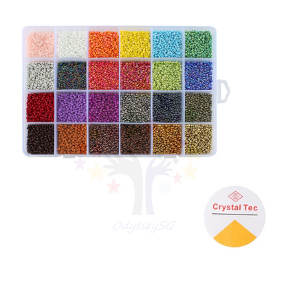 2mm Seed Beads Set – 16,800Pcs Tiny Glass Beads for DIY Jewelry Making Kit , Bracelet , Necklace Beads, Craft Beading Supplies for Kids & Adults