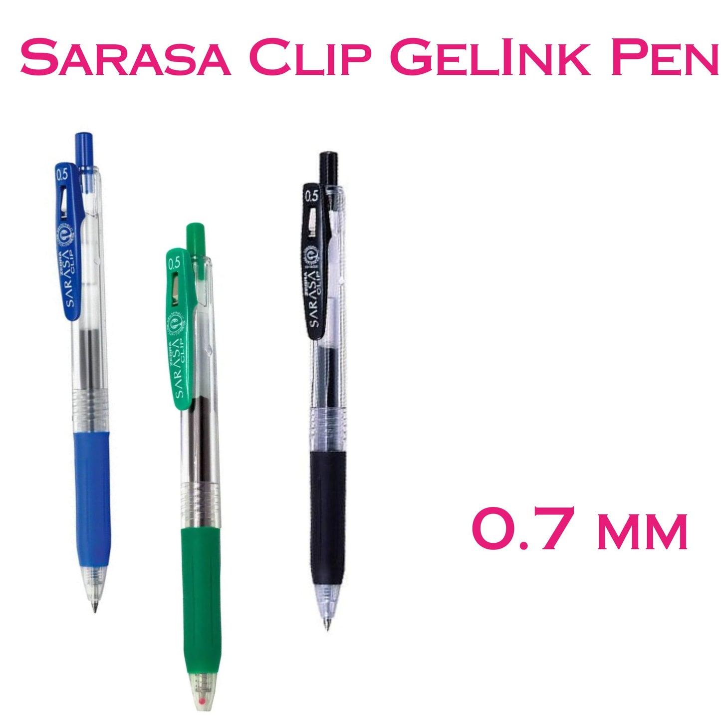 Zebra SarasaClip RollerBall Gelink Pen - 0.7mm