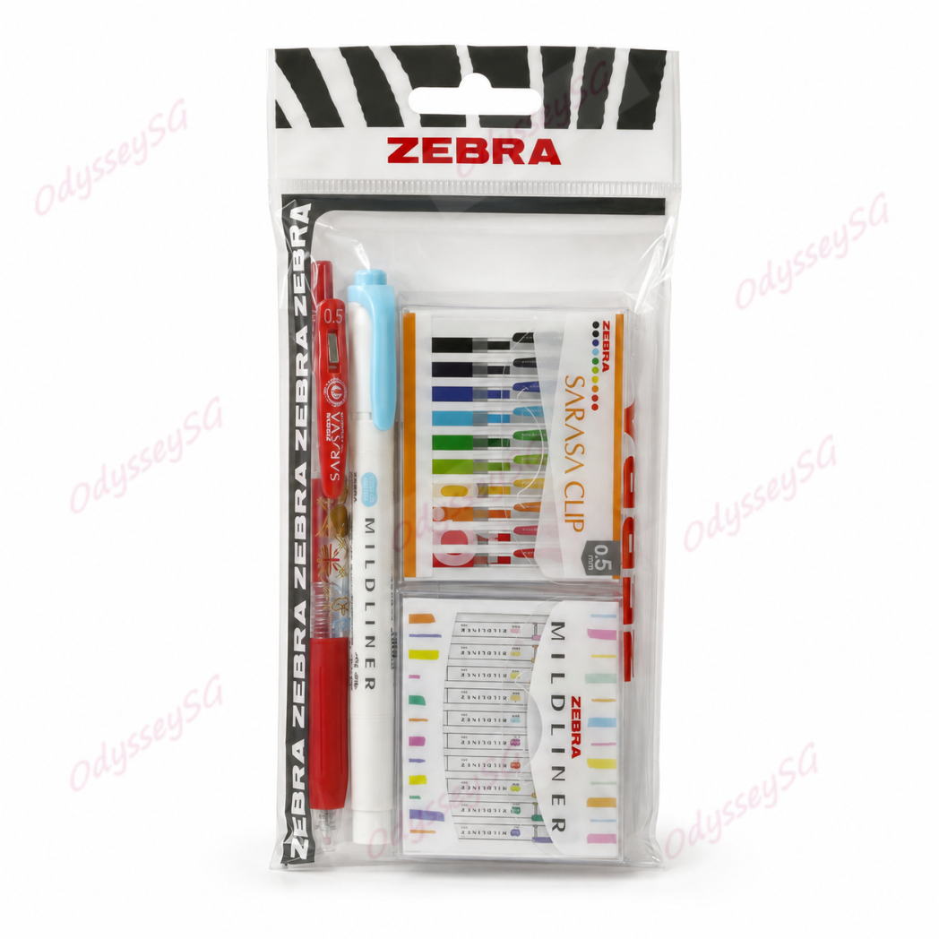 Zebra Limited Edition Gift Pack – Sarasa Clip Pen, Mildliner & Memo Pads