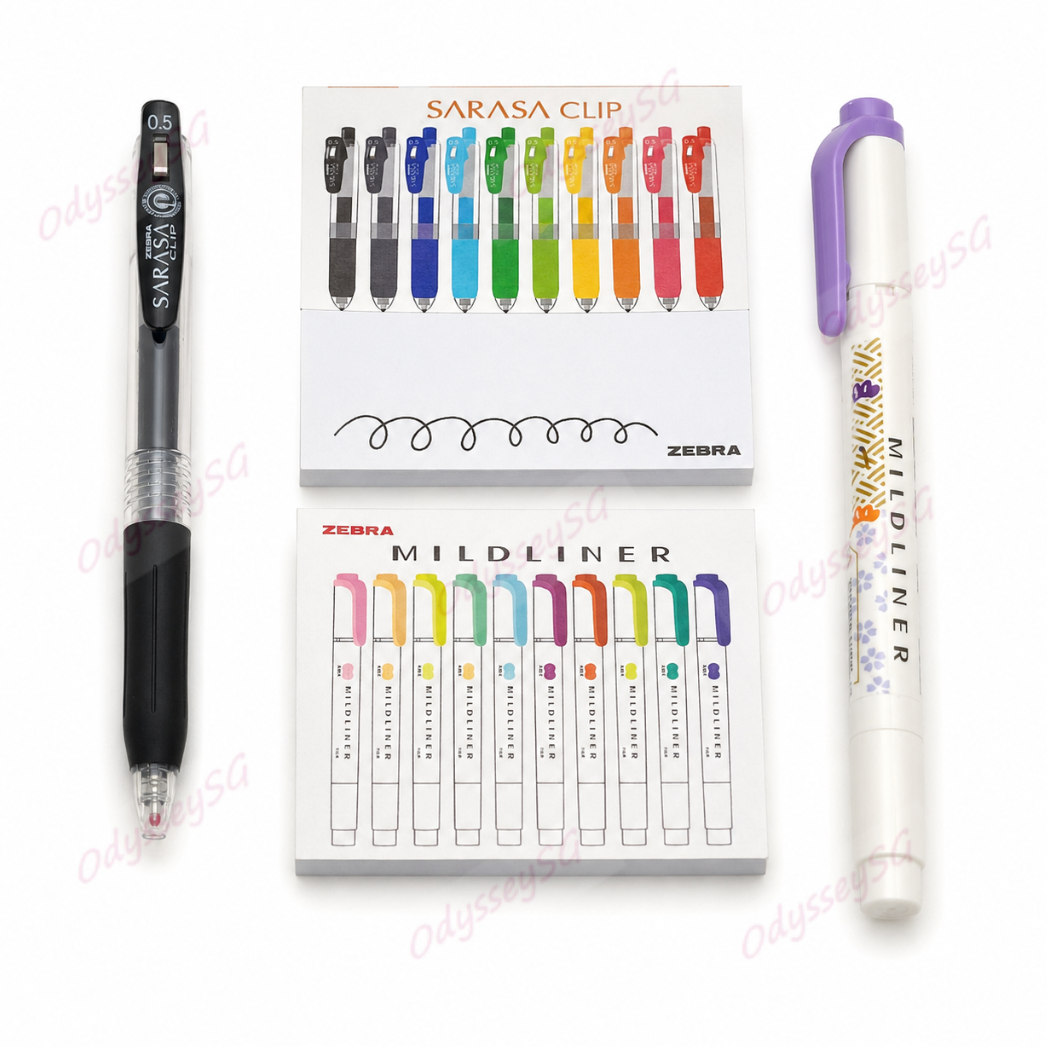 Zebra Limited Edition Gift Pack – Sarasa Clip Pen, Mildliner & Memo Pads