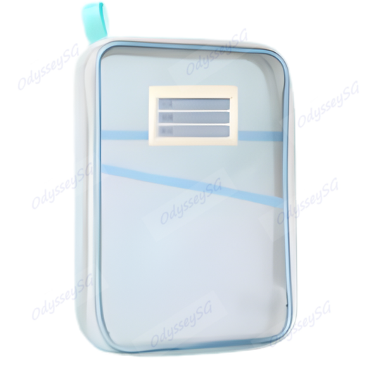 Student Transparent Mesh File Bag – L-Shaped Large Opening Folder, Subject Sorting & Stationery Organizer