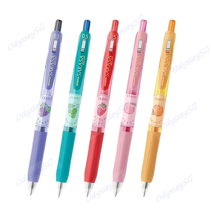 Zebra Sarasa Clip - Fruit scented pens - 5 pens pack set - LIMITED EDITION