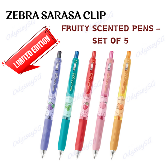 Zebra Sarasa Clip - Fruit scented pens - 5 pens pack set - LIMITED EDITION