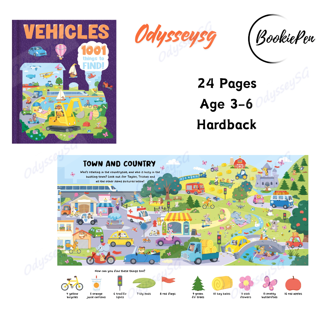 Vehicles: 1001 Things To Find (Search and Find Activity Book) - CHildren Activity Book - Age 3 - 6