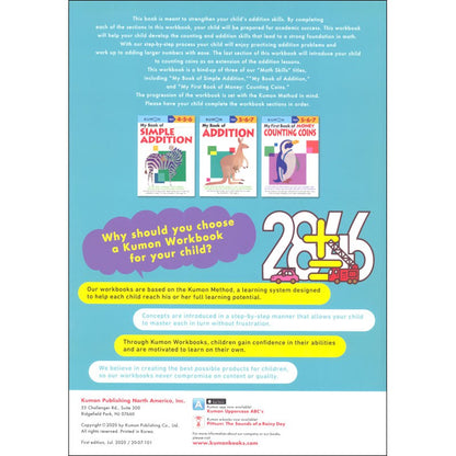 Kumon-My Big Book of Addition - Preschool Math Activity workbook -  Counting and Addition