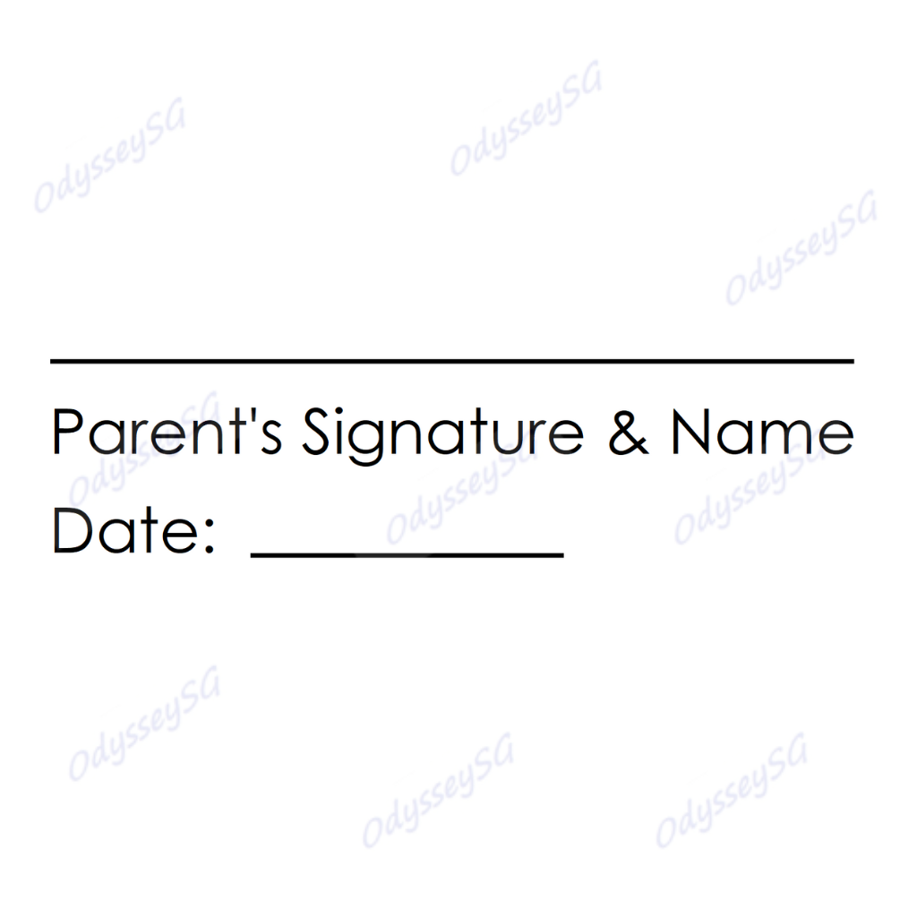 Self Inking Customised Parents signature School Teacher stamp - English, Malay, Chinese, Tamil