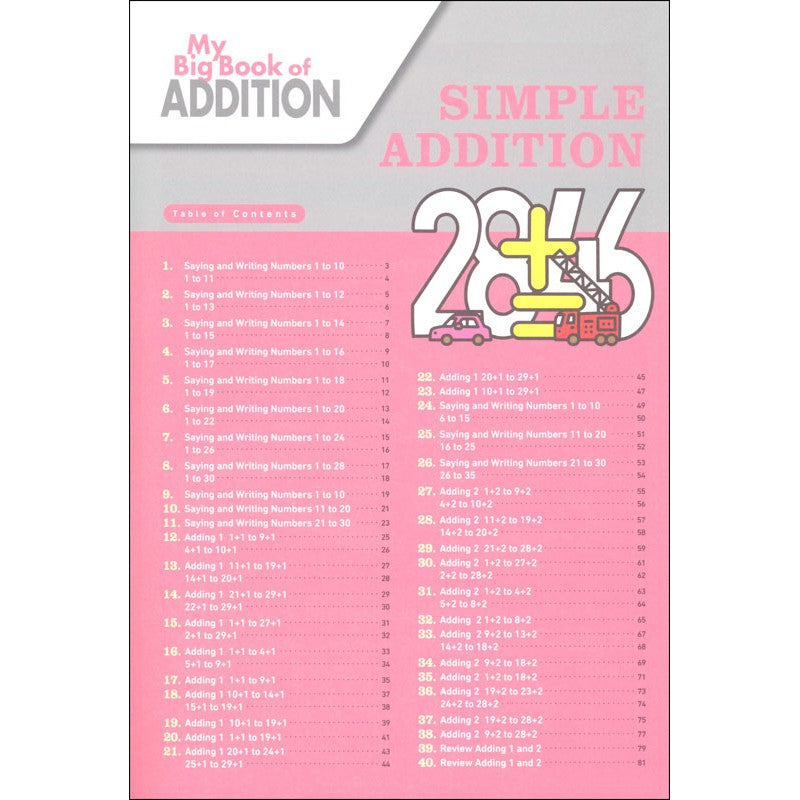 Kumon-My Big Book of Addition - Preschool Math Activity workbook -  Counting and Addition