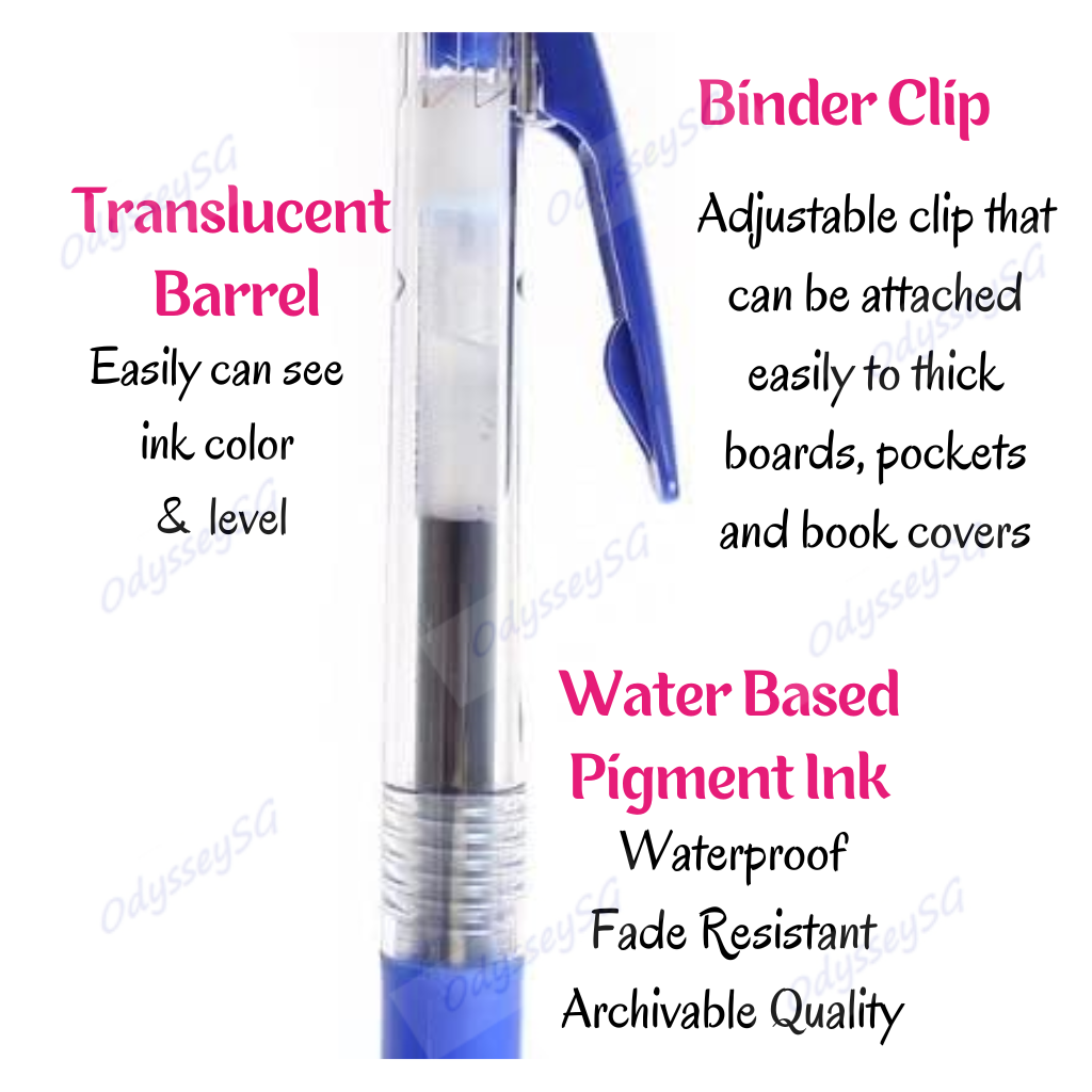 Zebra Sarasa Clip 1.0 mm Pens ( Blue / Black / Red Pens)