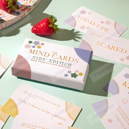 Mind Cards for Kids – Daily Positivity & Mindfulness – 30-Card Set for Emotional Wellbeing