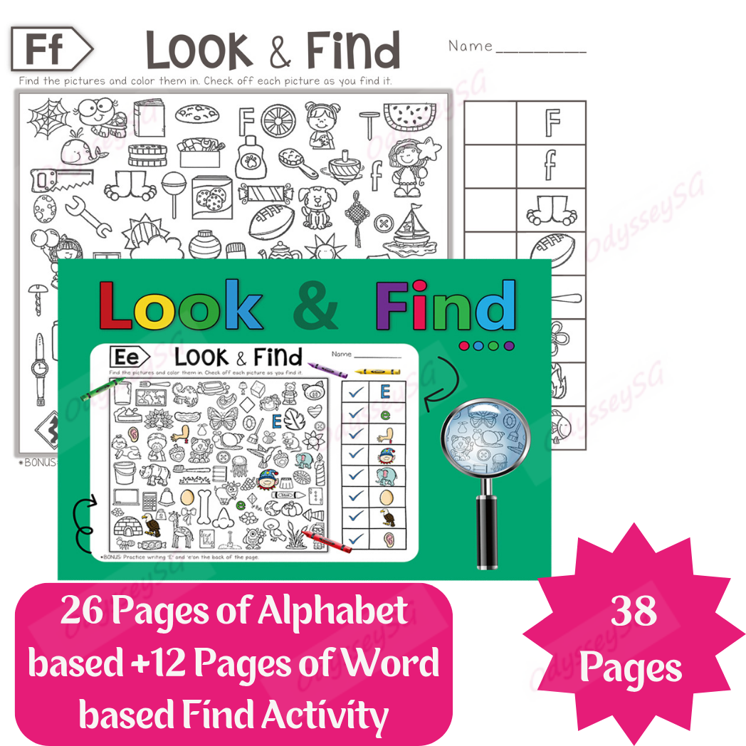 Look and Find Children Activity Book - Search Color - 48 Page | Visual Search Preschool Activity