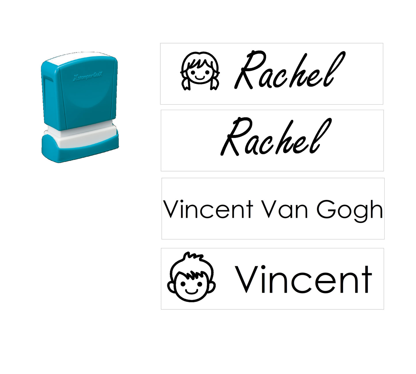 Custom Made Name / Signature Preinked Stamps - Japanese Brand - High Quality , Waterproof Ink