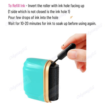 Self Inking Privacy Roller Stamp - Confidential Stamp to Secure documents