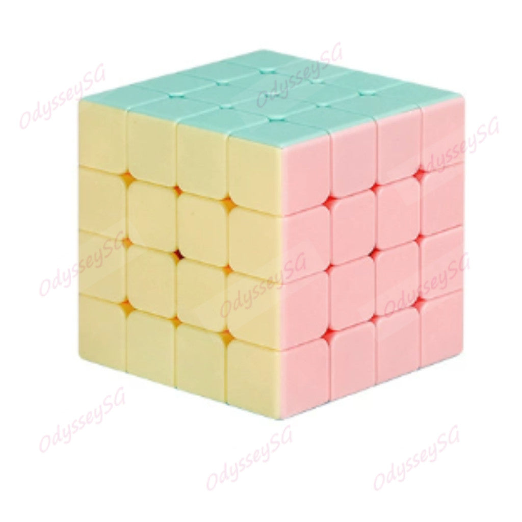 Educational Magic Speed Cube Set – Pastel 2x2 4x4 Pyramid Brain Teaser Puzzle for Kids