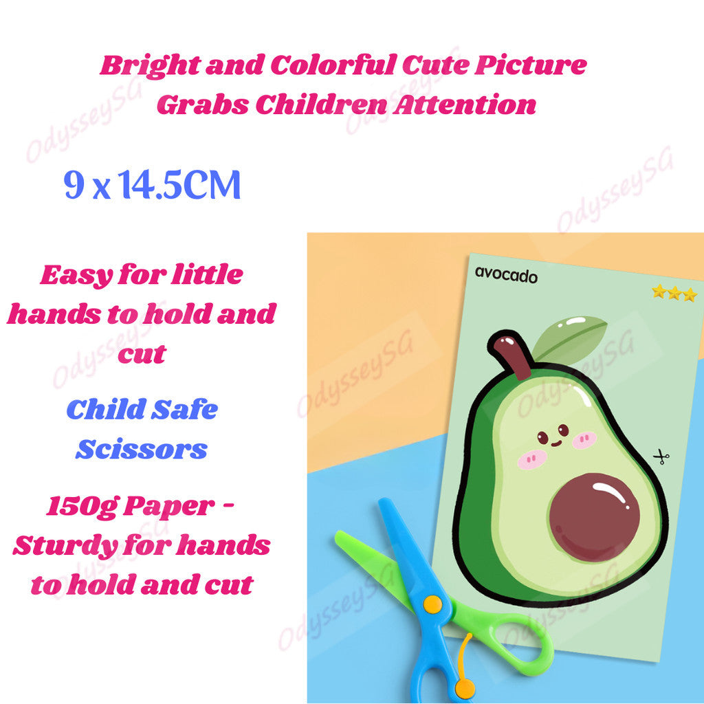 Children Montessori Paper Cutting Craft Set for Toddlers – Safe Scissors, Fun Educational  Age 2-6