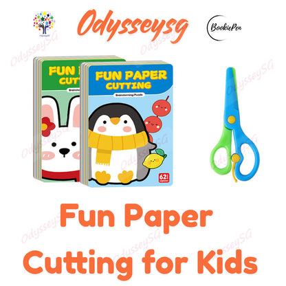 Children Montessori Paper Cutting Craft Set for Toddlers – Safe Scissors, Fun Educational  Age 2-6