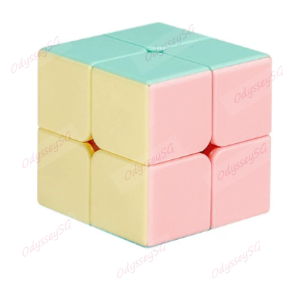 Educational Magic Speed Cube Set – Pastel 2x2 4x4 Pyramid Brain Teaser Puzzle for Kids