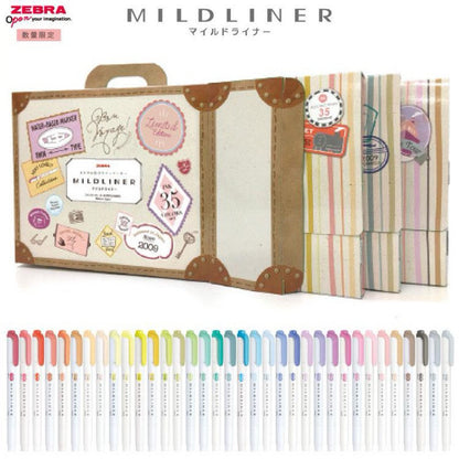 Zebra Mildliner Highlighter 35 Colors Gift Box - Fluorescent Marker - LIMITED EDITION - WKT7-35C