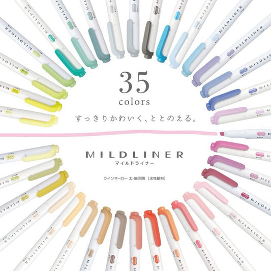 Zebra Mildliner Highlighter 35 Colors Gift Box - Fluorescent Marker - LIMITED EDITION - WKT7-35C