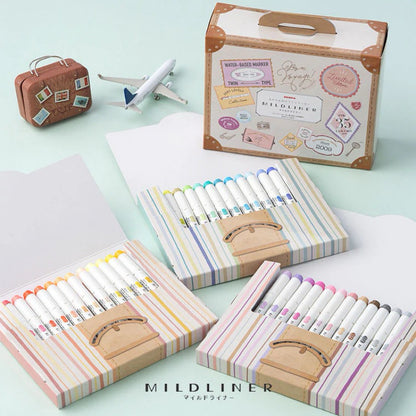 Zebra Mildliner Highlighter 35 Colors Gift Box - Fluorescent Marker - LIMITED EDITION - WKT7-35C