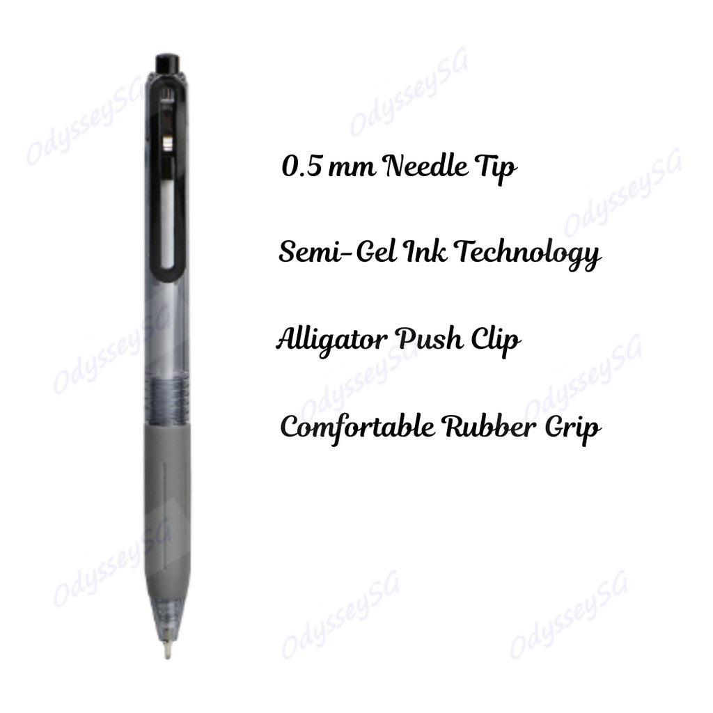 G’Soft BP-WS-W5 Black Ballpoint Pen 0.5mm – Smooth Writing Fine Tip Pen for School & Office