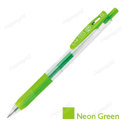 Zebra Sarasa Clip Neon Series - Roller ball pens - Neon Colors - Green / Pink / Orange /Purple pen - 0.5mm